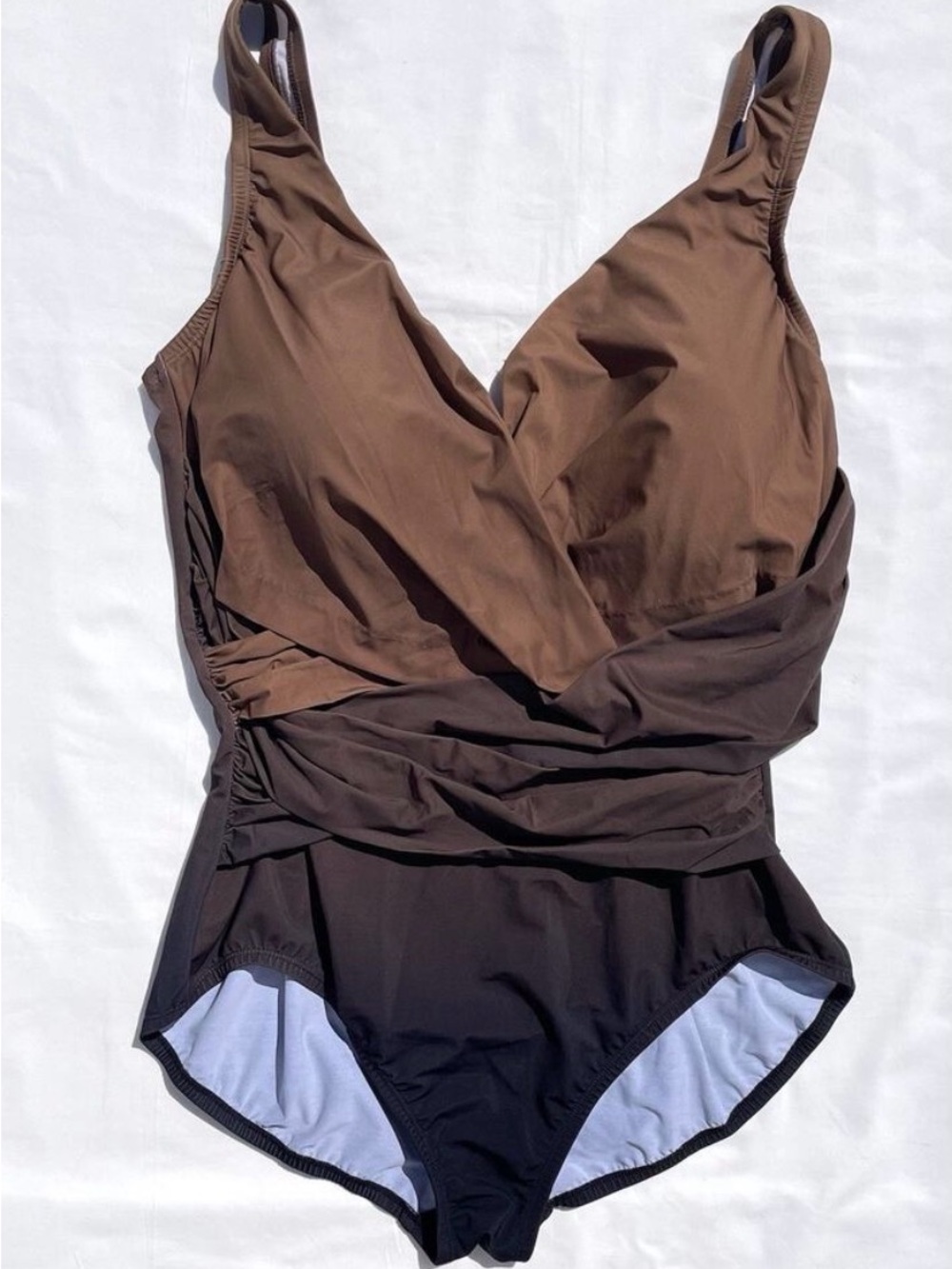 Lands End Wrap One-Piece Swimsuit - 16W